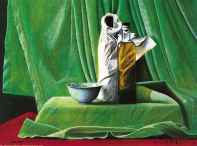 Stilleben Gr�n (signed) art print by Andreas Scholz
