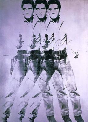 Elvis, 1963 (Triple) art print by Andy Warhol