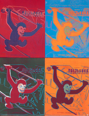 Kinderspielzeug Affe art print by Andy Warhol