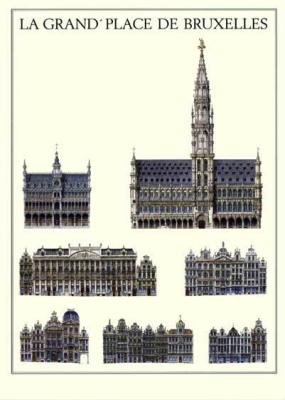 Bruxelles - La Grand Place De Bruxelles art print by Architekturplakate