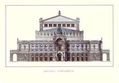 Dresden - Semperoper art print by Architekturplakate
