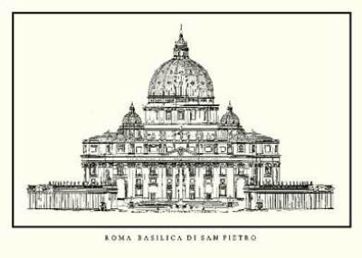 Roma - Basilica di San Pietro art print by Architekturplakate