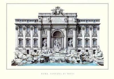 Roma - Fontana di Trevi art print by Architekturplakate