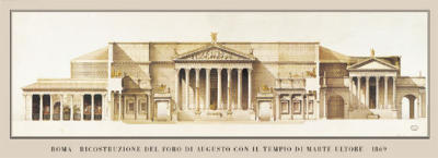 Roma - Foro di Augusto, 1869 art print by Architekturplakate
