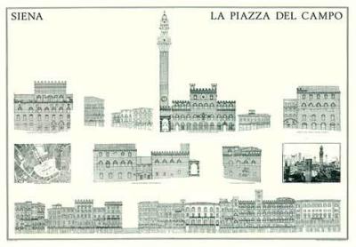Siena - La Piazza del Campo art print by Architekturplakate