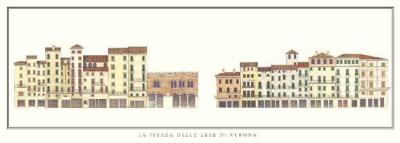 Verona - La Piazza delle Erbe di Verona art print by Architekturplakate
