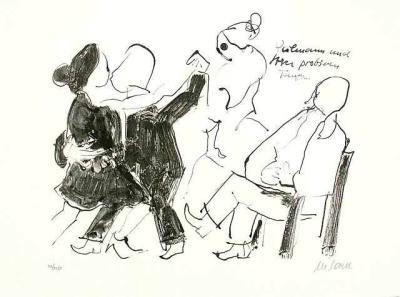 Perlemann probiert Tango art print by Armin Mueller-Stahl