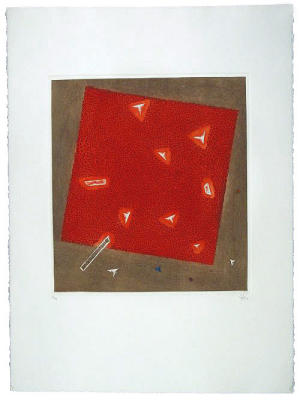 Fr�missement singulier rouge art print by Arthur Piza
