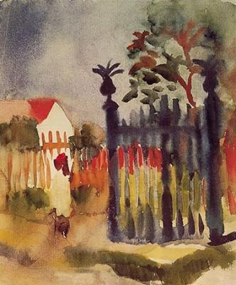 Gartentor (1914) art print by August Macke