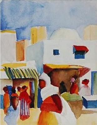 Markt in Tunis I art print by August Macke