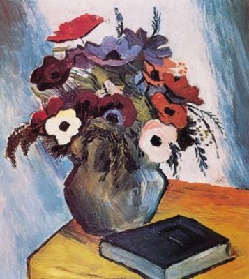 Stilleben mit Anemonen art print by August Macke