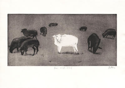 Das wei�e Schaf art print by Bernd Baldus