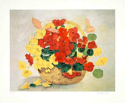 Rotes Blumenstilleben (2000) art print by Brigitte P. Hoff