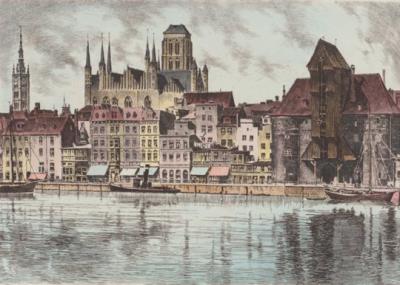 Danzig, 3 Wahrzeichen art print by Bruck