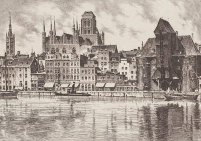 Danzig, 3 Wahrzeichen art print by Bruck