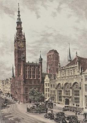 Danzig, Rathaus art print by Bruck