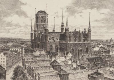 Danzig, St. Marienturm, links art print by Bruck
