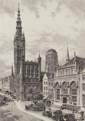 Danzig, St. Marienturm, links art print by Bruck
