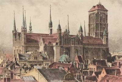 Danzig, St. Marienturm, rechts art print by Bruck