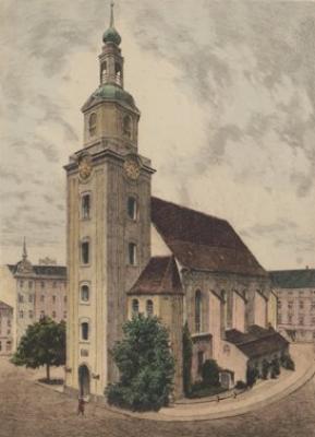 Forst, Nicolaikirche art print by Bruck