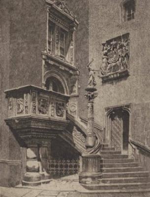 G�rlitz, Rathaus-Treppe art print by Bruck