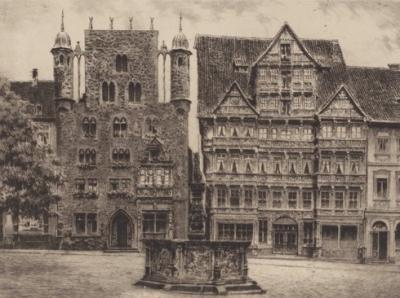 Hildesheim, Tempelherrenhaus art print by Bruck