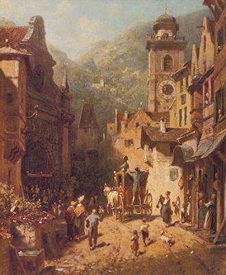 Landesvaterbesuch art print by Carl Spitzweg