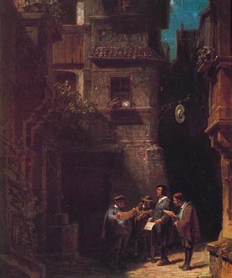 Nachtst�ndchen art print by Carl Spitzweg