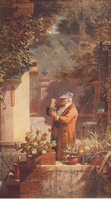 Pensionist art print by Carl Spitzweg