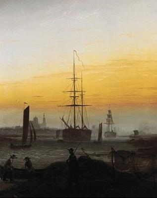Der Greifswalder Hafen art print by Caspar David Friedrich