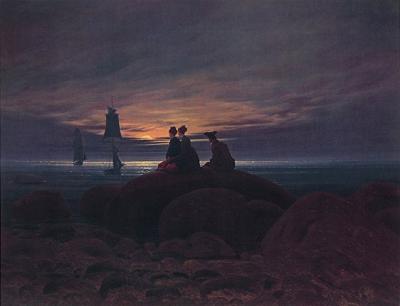Mondaufgang am Meer art print by Caspar David Friedrich