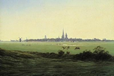 Wiesen bei Greifswald art print by Caspar David Friedrich