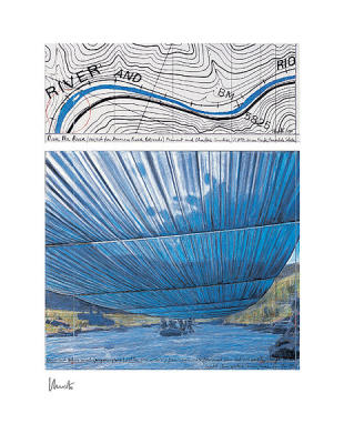 Over The River IX, Project for Arkansas River art print by Christo