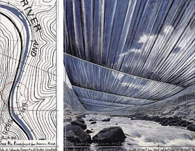 Over The River X, Project for Arkansas River art print by Christo