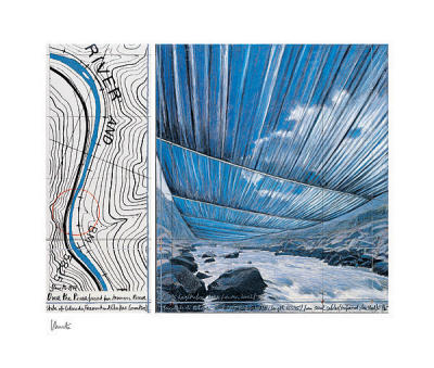 Over The River X, Project for Arkansas River art print by Christo