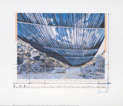 Over the River V 1999 art print by Christo