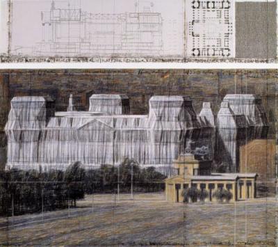 Reichstag VI , hand-signed art print by Christo