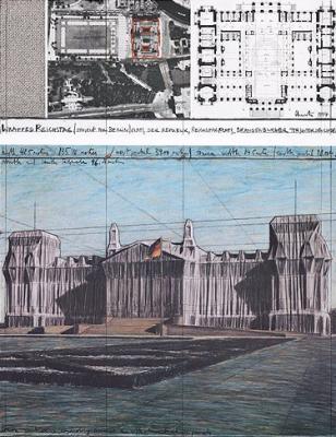 Reichstag VIII, hand-signed art print by Christo