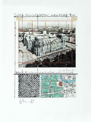 Reichstag XI, hand-signed art print by Christo