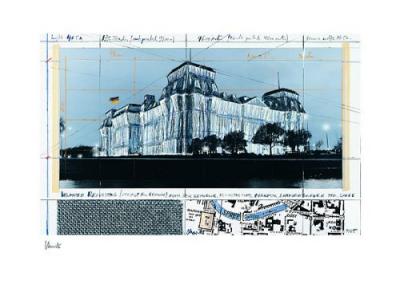Reichstag XXIV, hand-signed art print by Christo