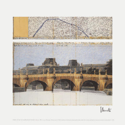 The Pont Neuf Wrapped II, hand-signed art print by Christo