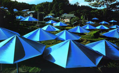 Umbrellas Blau Nr. 12 (1991) art print by Christo