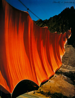 Valley Curtain 2 1972 (signed) art print by Christo