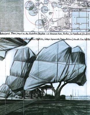 Wrapped Trees Nr. V (Riehen) art print by Christo