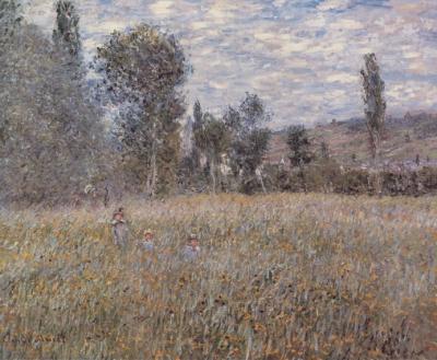Across the Meadow art print by Claude Monet