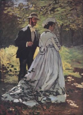 Bazille and Camille art print by Claude Monet