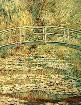 Bridge over lilies art print by Claude Monet