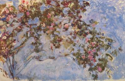 Der Rosenstrauch art print by Claude Monet