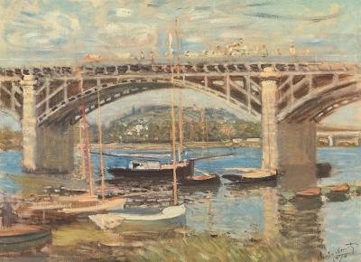 Die Seinebr�cke von Argenteuil art print by Claude Monet