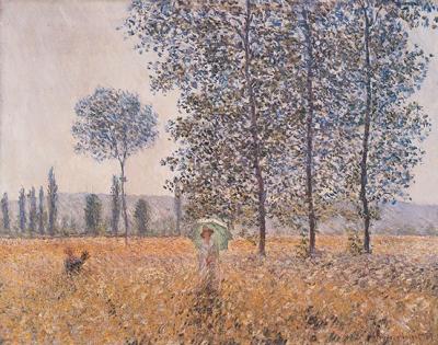 Felder im Fr�hling art print by Claude Monet